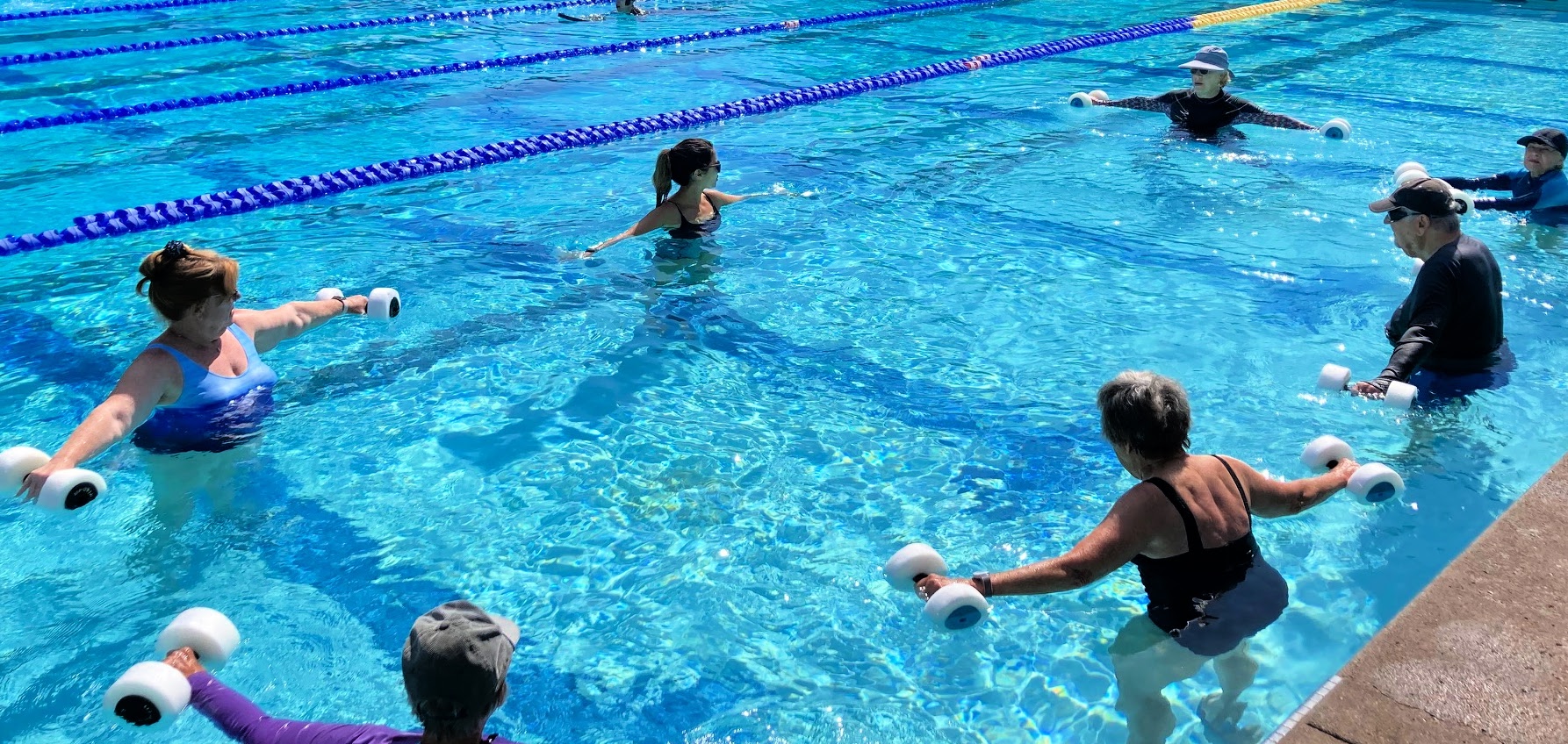 Aquatic therapy session at Burgess Pool
